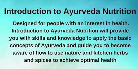 Introduction to Ayurveda Nutrition primary image