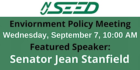 NJ SEED Environment Policy Committee Meeting