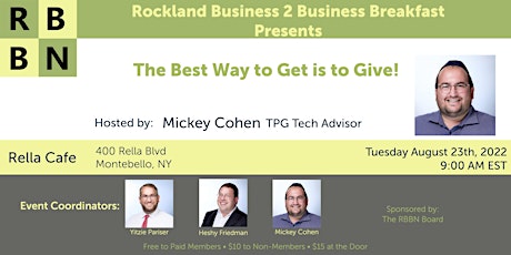 RBBN August Networking Event with Mickey Cohen