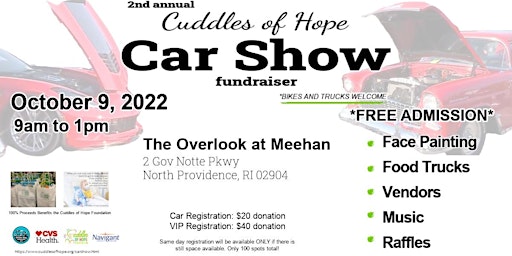 Cuddles of Hope CAR SHOW Fundraiser - FOOD TRUCK Registration