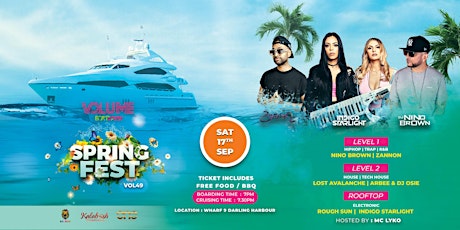 VOLUME BOAT PARTY SPRING FEST, HipHop, House &  Electronic!!
