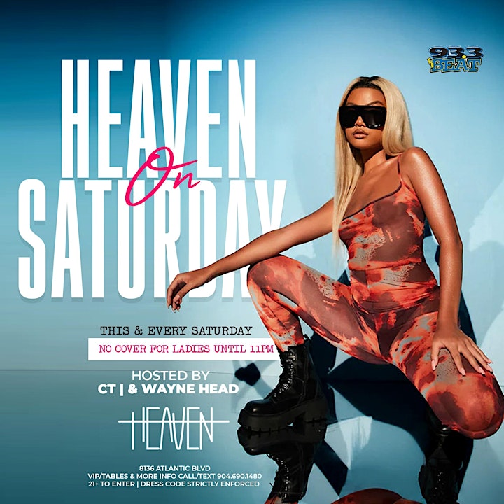 Heaven on Saturday  No Cover For Ladies Until 11pm + $5 Drinks & Free Shots image