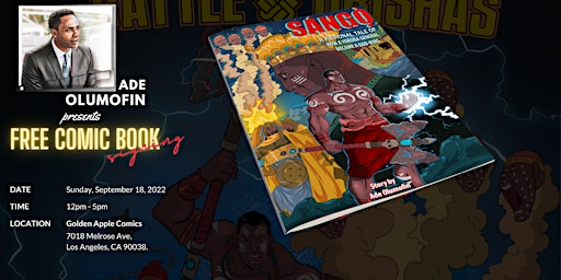 Free Comic book Signing - Sango How a Yoruba General became a God-King