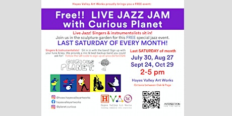 Free! Jazz Jam Last Saturday of every month