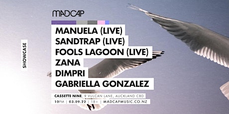 Imagem principal do evento Madcap Showcase: Manuela (live), Sandtrap (live), Fools Lagoon (live) & m8s