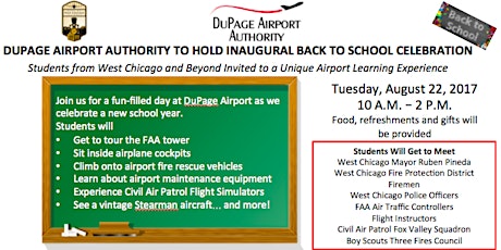 DuPage Airport Back to School Celebration primary image