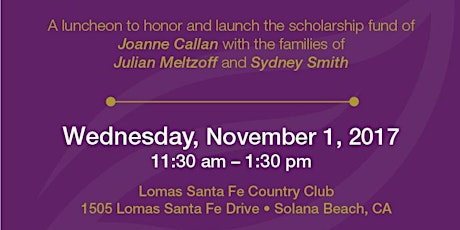 Luncheon to honor and launch the scholarship of Callan, Smith & Meltzoff