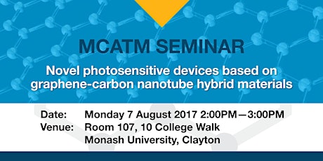 MCATM Seminar: Professor Fengqiu Wang - Novel photosensitive devices based on graphene-carbon nanotube hybrid materials primary image