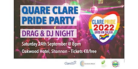 Imagem principal do evento Quare Clare Pride Party 2022