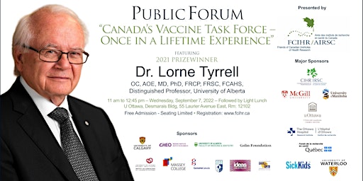 Friesen Prize Lecture by Dr. Lorne Tyrrell – U Ottawa