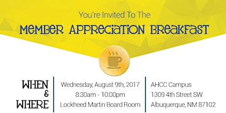 August AHCC "Member Appreciation" Breakfast primary image