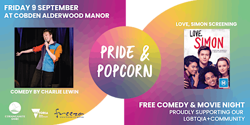 Pride & Popcorn: LGBTQIA+ Free Comedy & Movie Night  primärbild