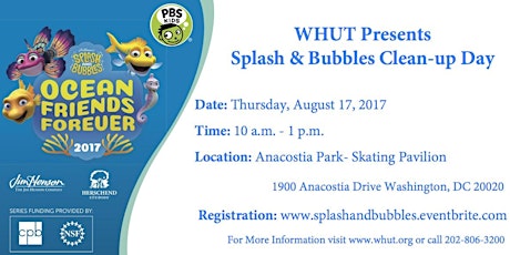 WHUT Presents Splash & Bubbles Clean-up Day  primary image