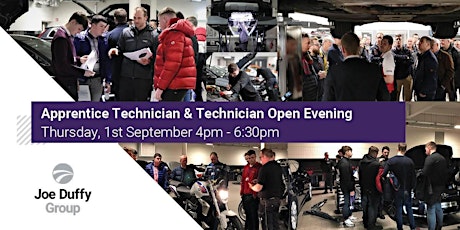Apprentice Technician and Technician Open Evening at The Joe Duffy Group primary image