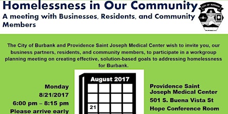 Homelessness in Our Community - Meeting with Residents, Businesses, and Community Members primary image