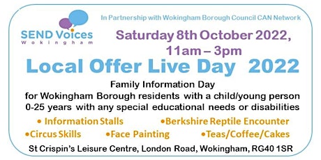Wokingham Local Offer Live 2022 - Family Information & Fun Day