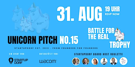 Unicorn Pitch No. 15 - StartupDorf Pitch Competition primary image
