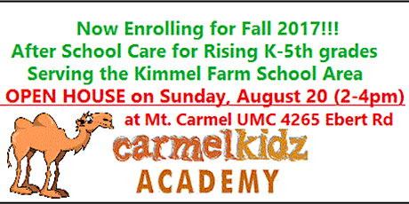 AFTER SCHOOL CARE OPEN HOUSE AT MT. CARMEL KIDS ACADEMY primary image