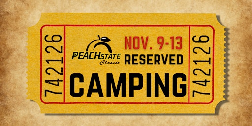RESERVED RV CAMPING ONLY - Peach State Classic