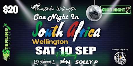 One Night in South Africa Wellington @ Moustache Dive Bar Wellington 2022