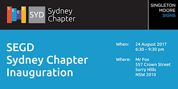 SEGD Sydney Chapter Inauguration 