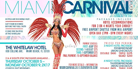 MIAMI CARNIVAL 2017 HOTEL PACKAGES AND PARTY INFORMATION primary image