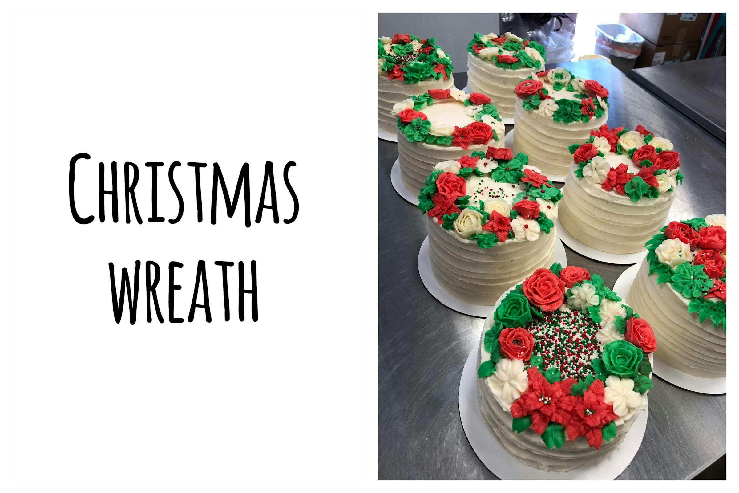 Christmas Wreath Cake Decorating Class