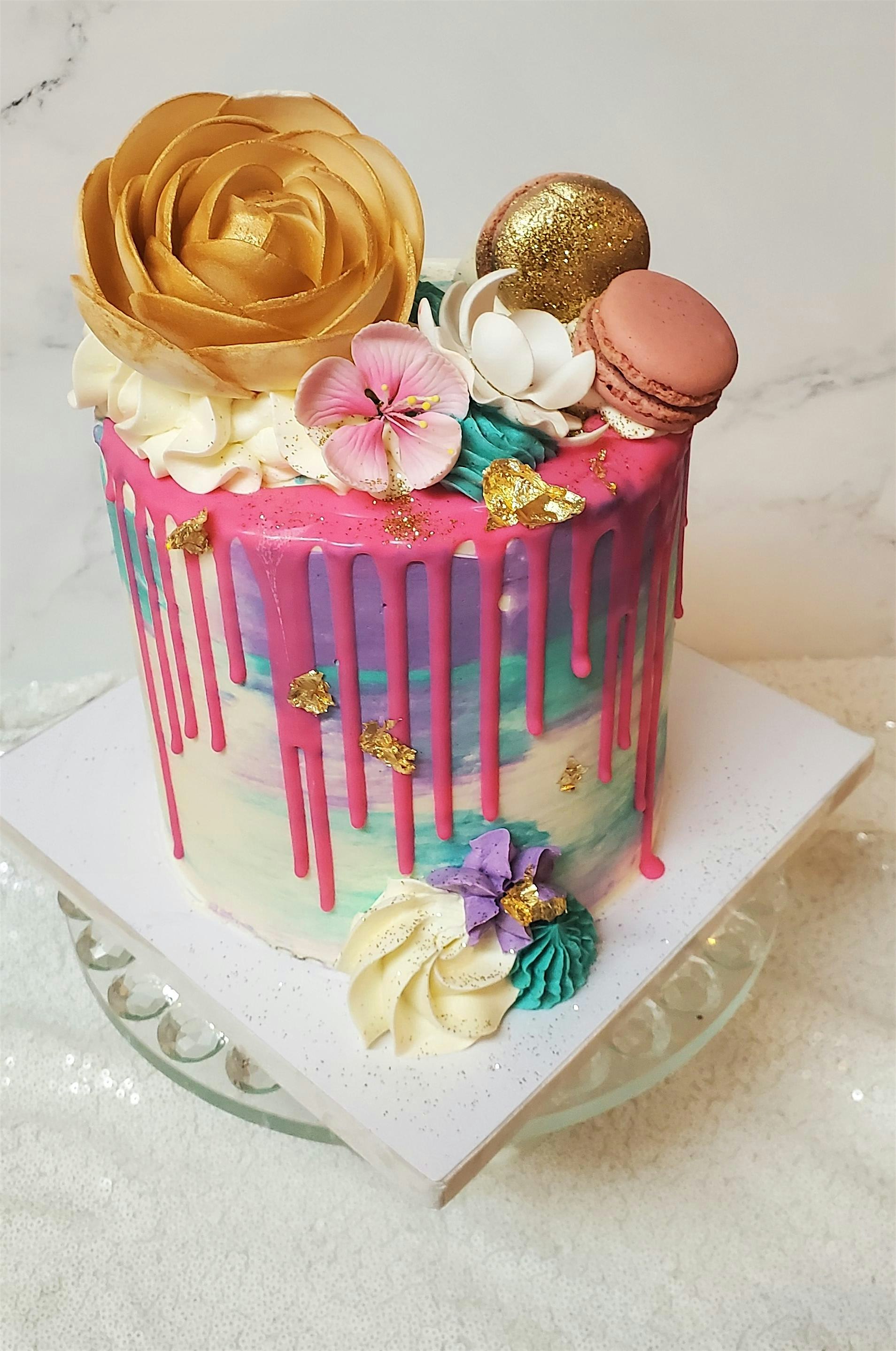 Beginner Cake Decorating Class w/Italian Meringue Buttercream and Cake Drip