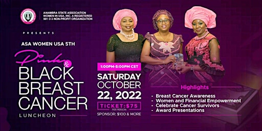 ASA Women USA 5th Pink & Black Breast Cancer Luncheon