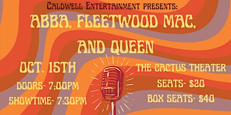Caldwell Entertainment presents:  Tribute to ABBA, Fleetwood Mac and Queen