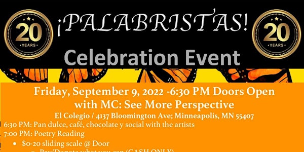 ¡Palabristas! A 20-Year Anniversary Reading!