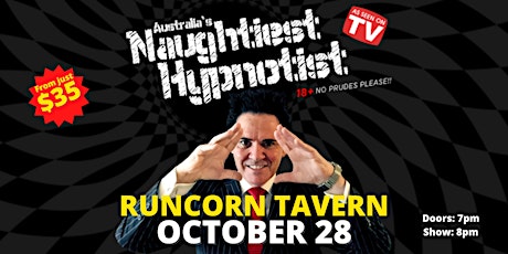 Imagem principal de RUNCORN – He’s Back, Australia’s Naughtiest Hypnotist Mark Anthony!