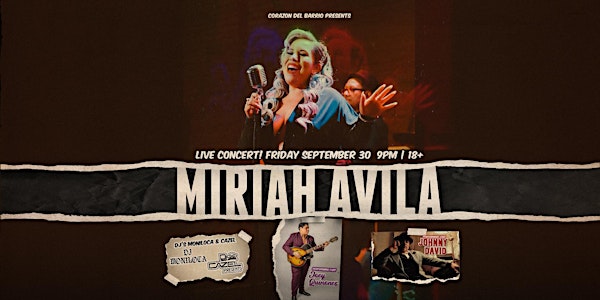 Miriah Avila Live with Joey Quinones & Johnny David