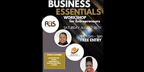 ACLS & RBFS Presents: Business Essentials Workshop for Entrepreneurs primary image