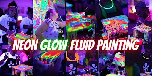 Neon GLOW Acrylic Fluid Painting