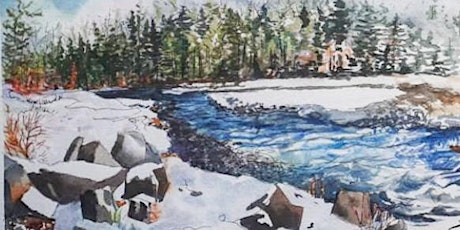 Winter Landscape In Watercolor