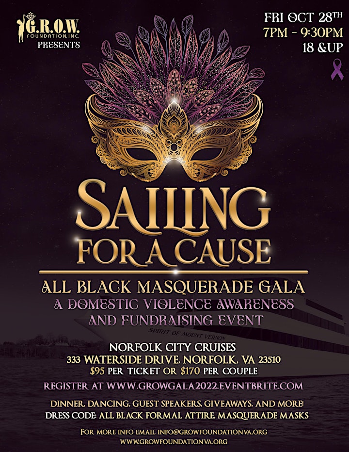 "Sailing for a Cause" All Black Masquerade Gala image