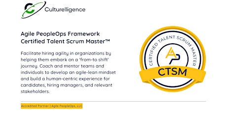 APF Certified Talent Scrum Master™ (APF CTSM™) | Sep 23-24, 2022