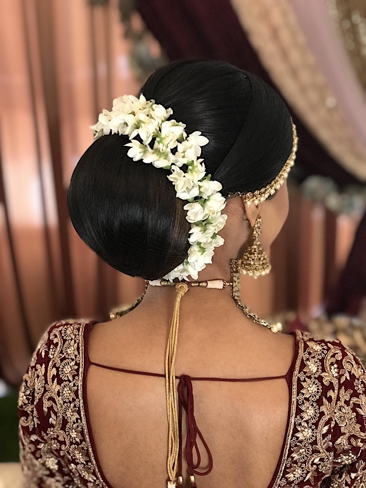 Indian Bridal Updo Hairstyling, Dupatta & Jewellery Setting *SEMINAR ONLY* image