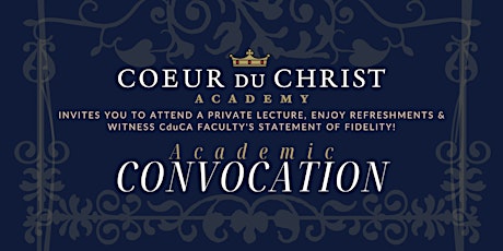 Academic Convocation and Guest Lecture by Dr. Tom Curran! primary image