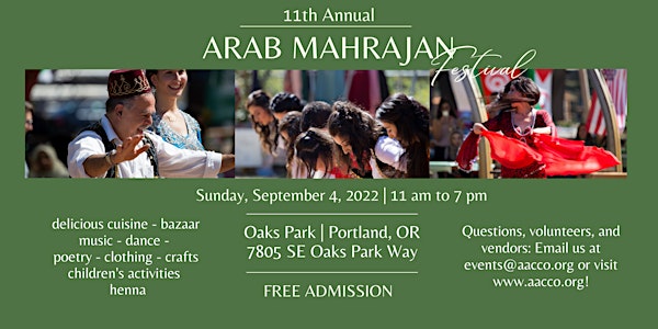 11th Annual Arab "Mahrajan" Festival - Free | Outdoors