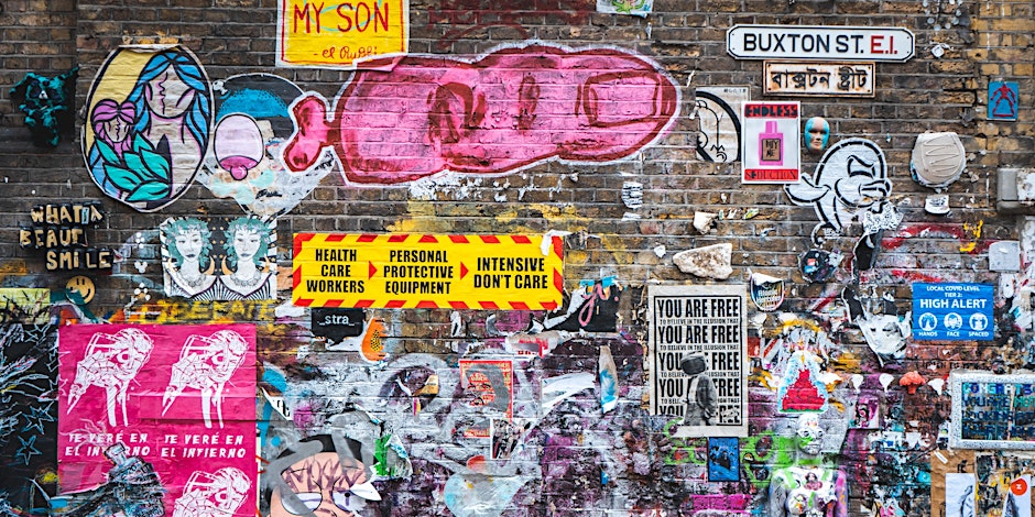 A street art wall in E1