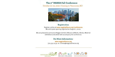 3rd NAREA Fall Conference in collaboration with Reggio Children and VRA