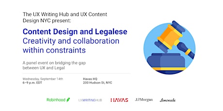 Content Design + Legalese: Creativity and collaboration within constraints primary image