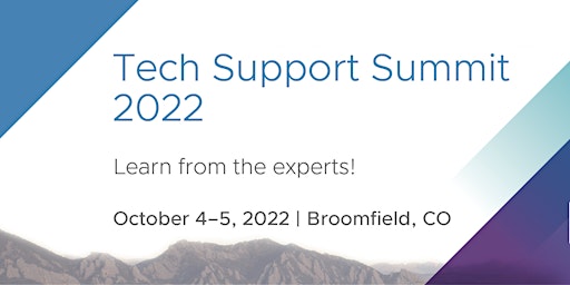 VMware Tech Support Summit 2022 - Learn from the Experts! Oct 4-5, 2022