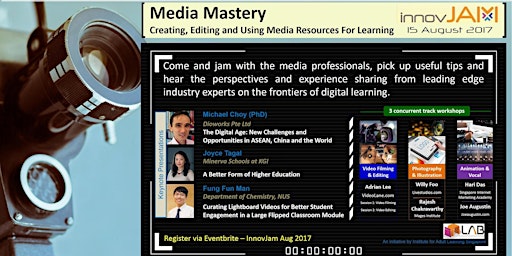 Image principale de InnovJam August 2017 - Media Mastery