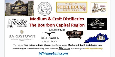 Medium & Craft Distilleries; Bourbon Capital Region BYOB (Course #321)