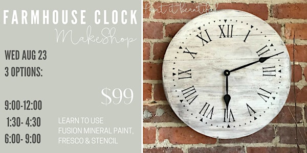 Farmhouse Clock MakeShop