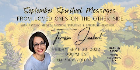 September Spiritual Messages, with Teressa Joubert