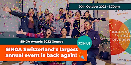 SINGA Awards 2022: Célébrons l'entrepreneuriat inclusif à Genève!